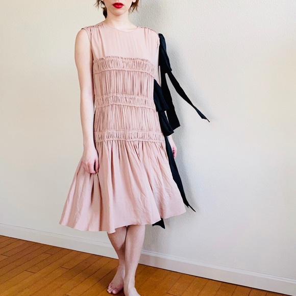 No. 21 Frilled Design Pink and Black Dress SZ 42 - Picture 4 of 11